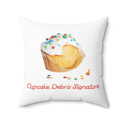 Cupcake Debris Signature Throw Pillow