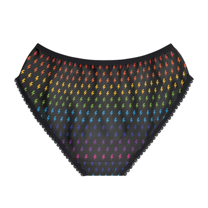 Lightning (Black/Rainbow) Cheeky Briefs