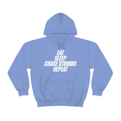 Eat, Sleep, Chase Storms, Repeat Sudadera con capucha 