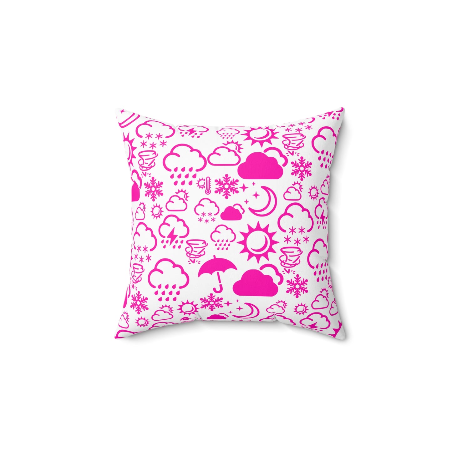 Wx Icon (White/Pink) Throw Pillow