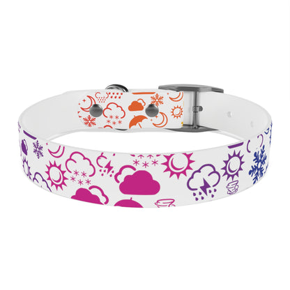 Wx Icon (White/Rainbow) Dog Collar