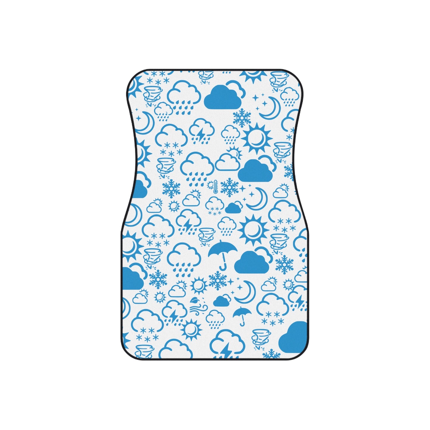 Wx Icon (White/Blue) Car Mats (Set of 4)