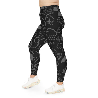 Leggings de talla grande Wx Icon (negro/gris) 