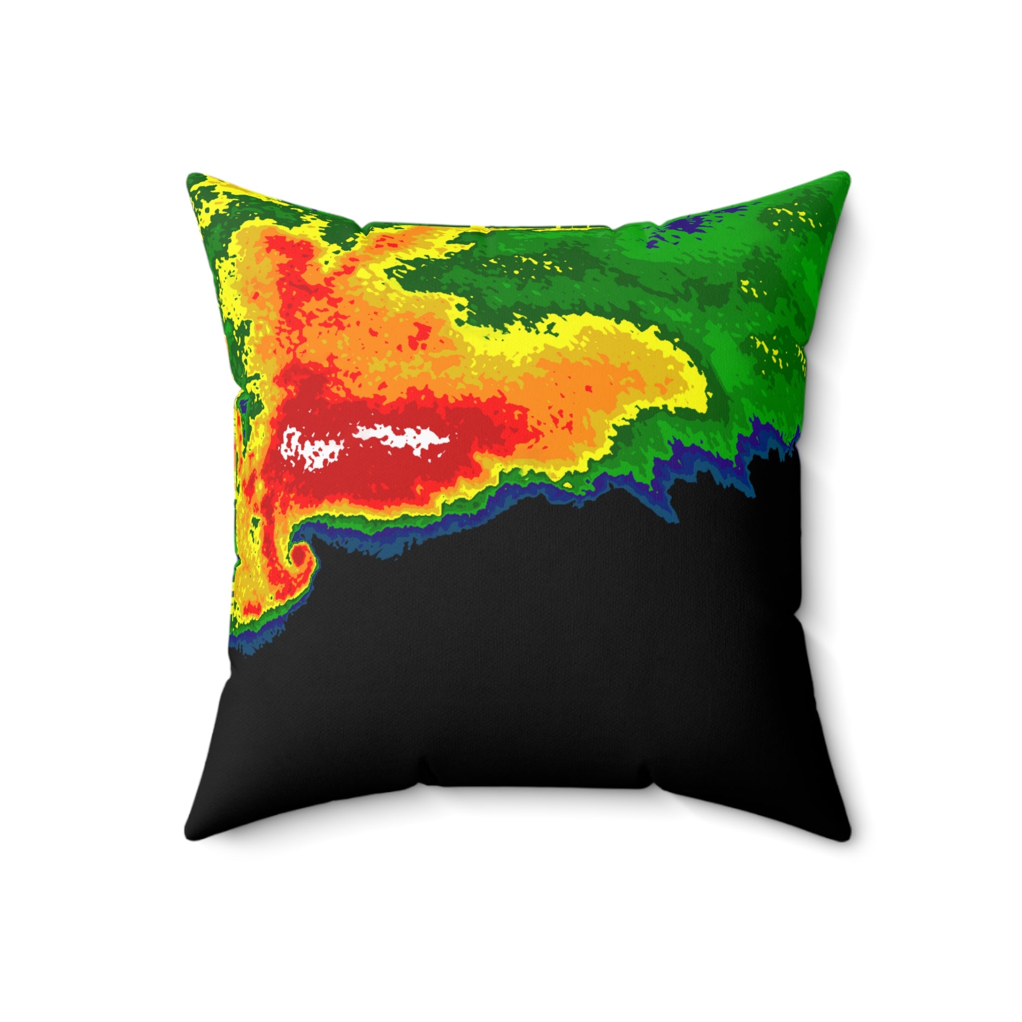 Radar Print (Black) Throw Pillow 