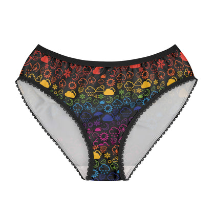 Wx Icon (Black/Rainbow) Cheeky Briefs