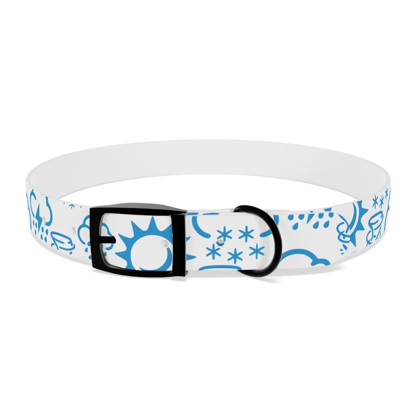 Wx Icon (White/Blue) Dog Collar