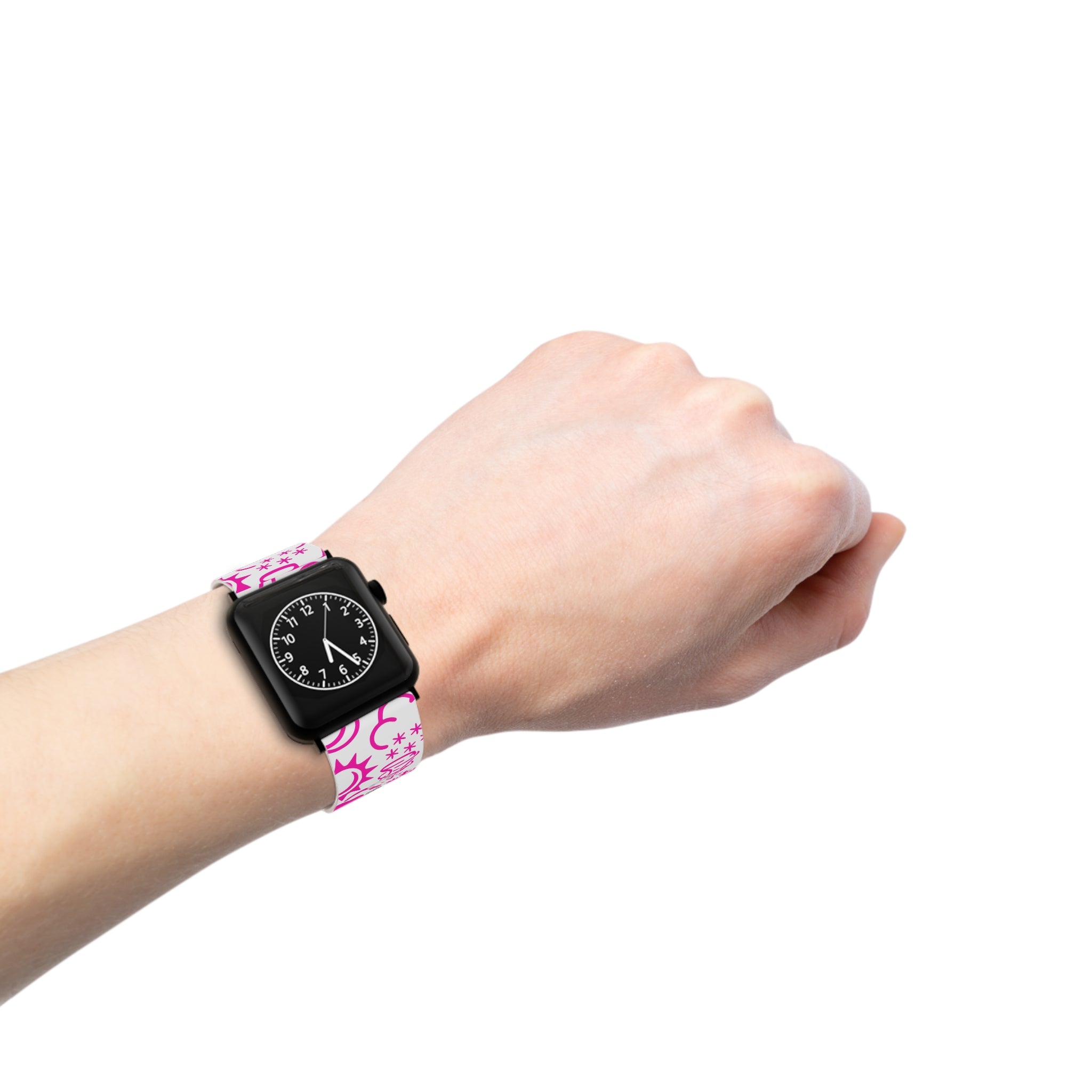 Wx Icon (White/Pink) Watch Band for Apple Watch 