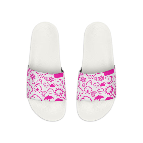 Wx Icon (White/Pink) Kid's Slide Sandals