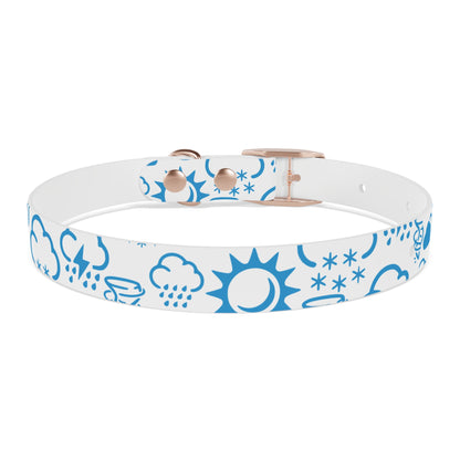 Wx Icon (White/Blue) Dog Collar