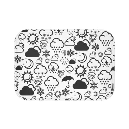 Wx Icon (White/Black) Bath Mat