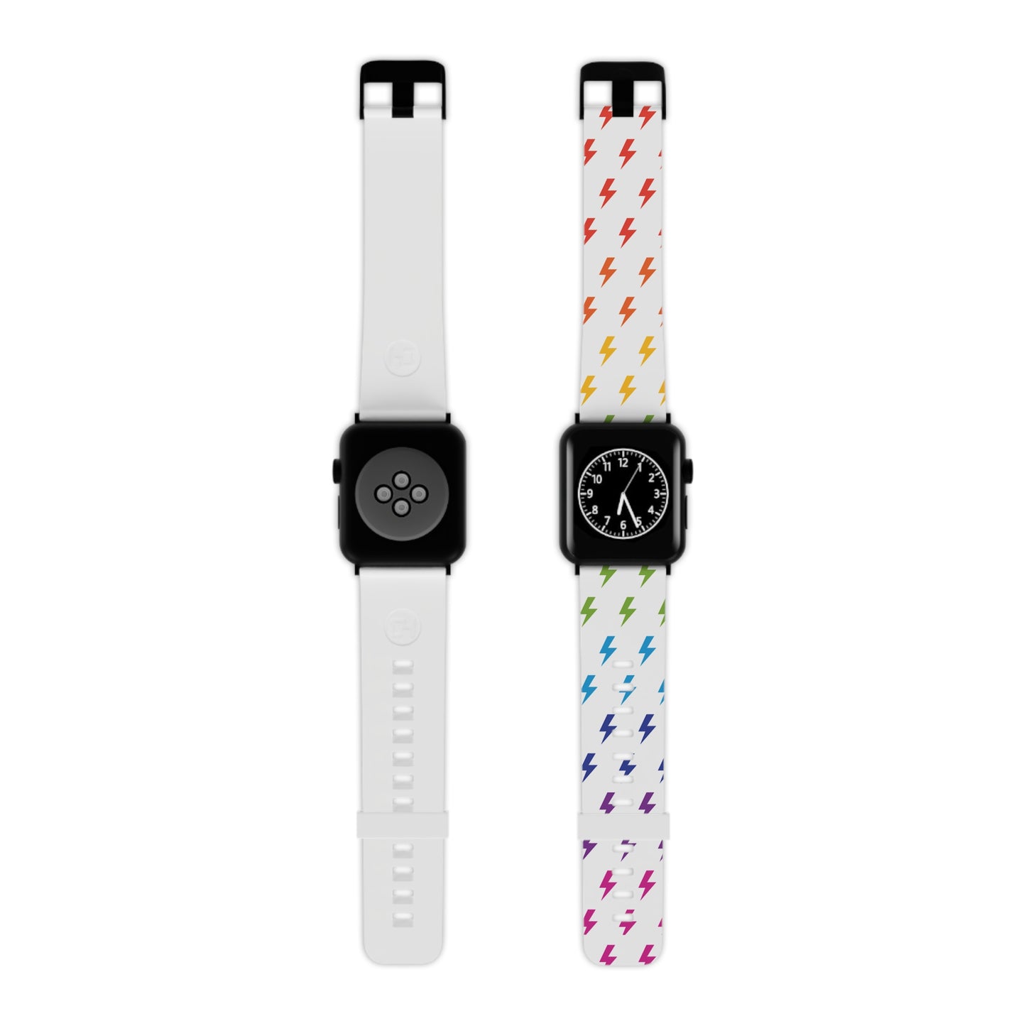 Lightning Icon (White/Rainbow) Watch Band for Apple Watch