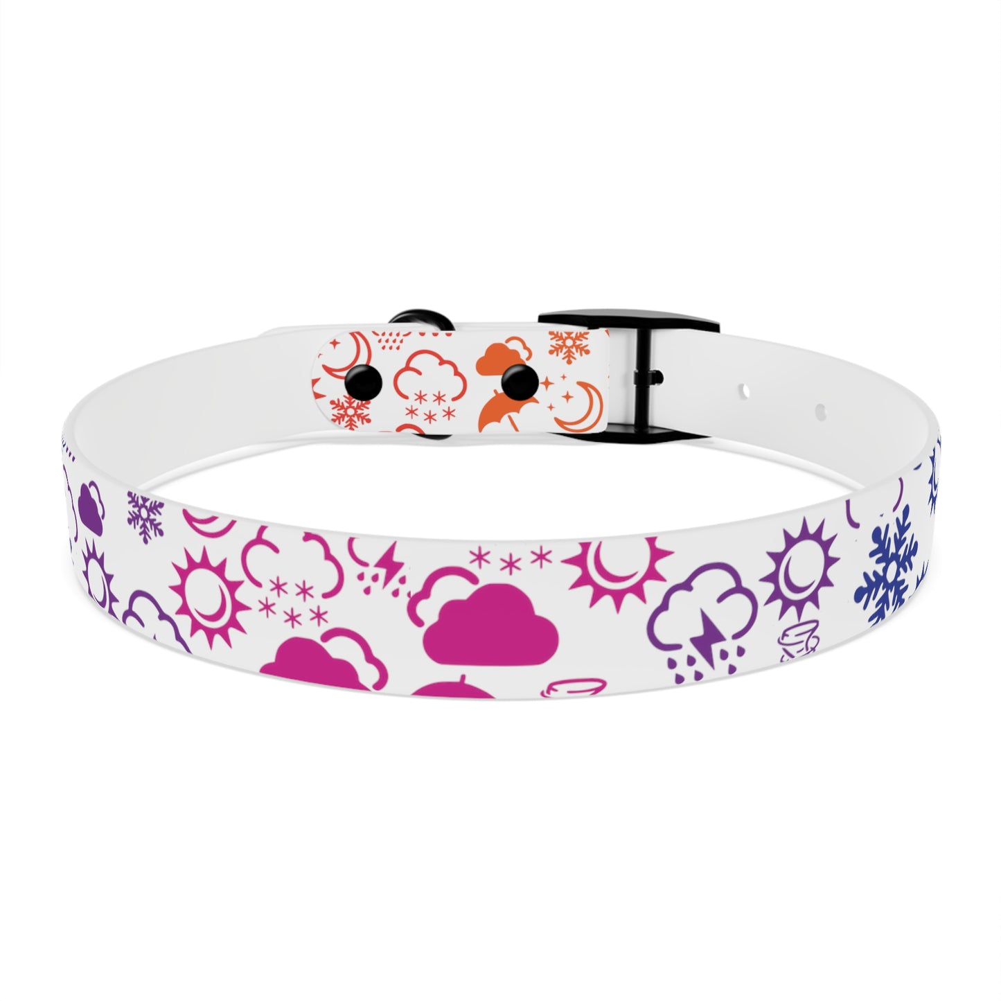 Wx Icon (White/Rainbow) Dog Collar