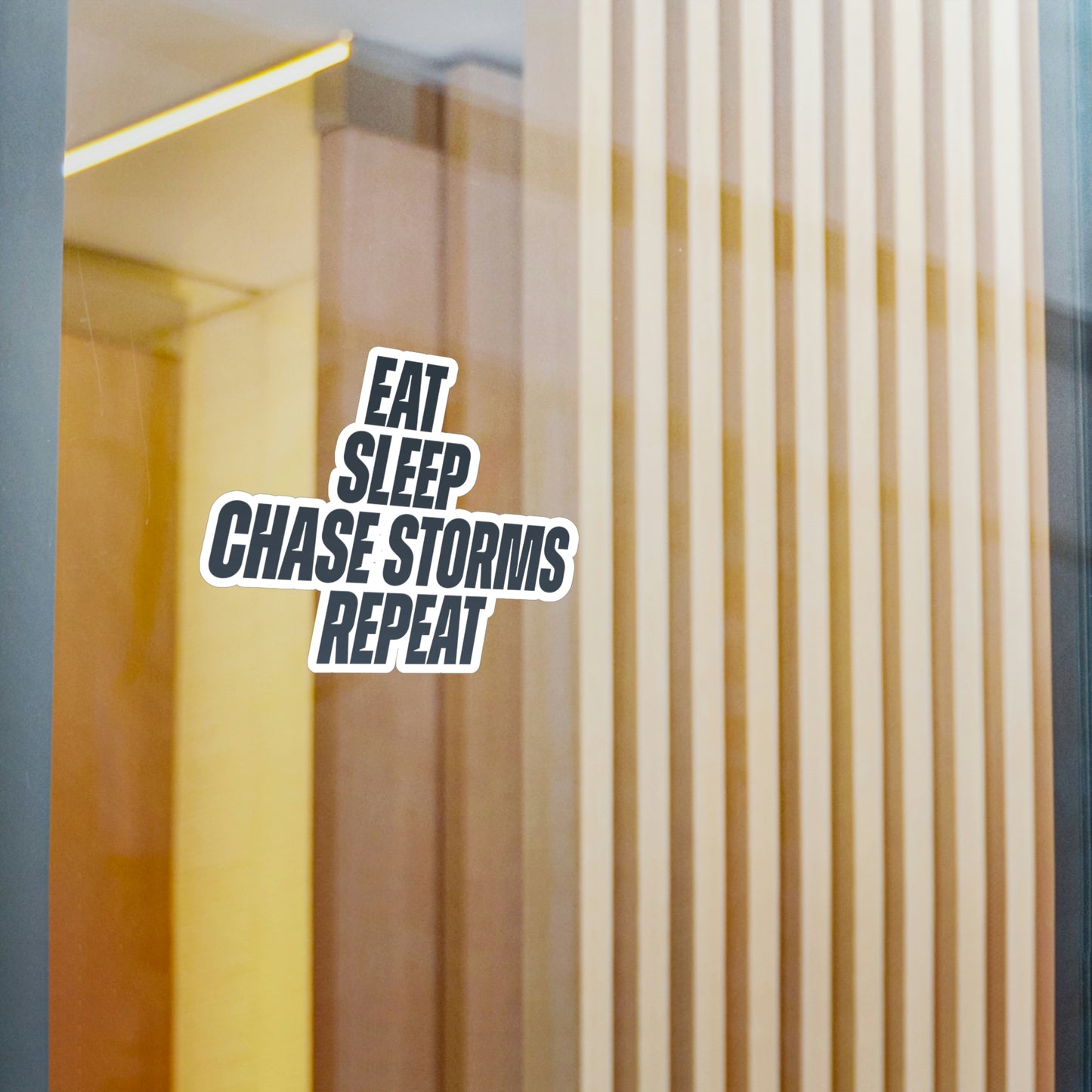 Eat, Sleep, Chase Storms, Repeat Vinyl Decal