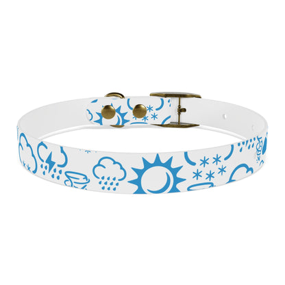 Wx Icon (White/Blue) Dog Collar