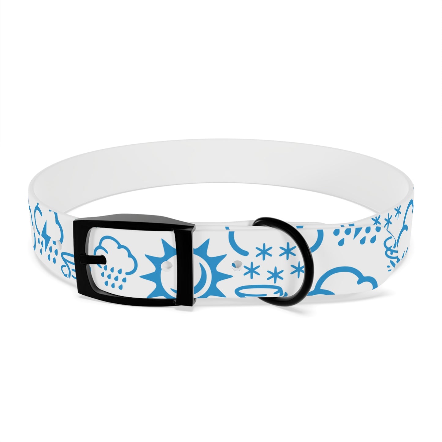 Wx Icon (White/Blue) Dog Collar