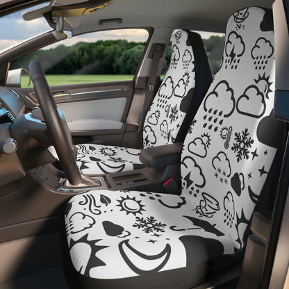 Wx Icon (White/Black) Car Seat Covers