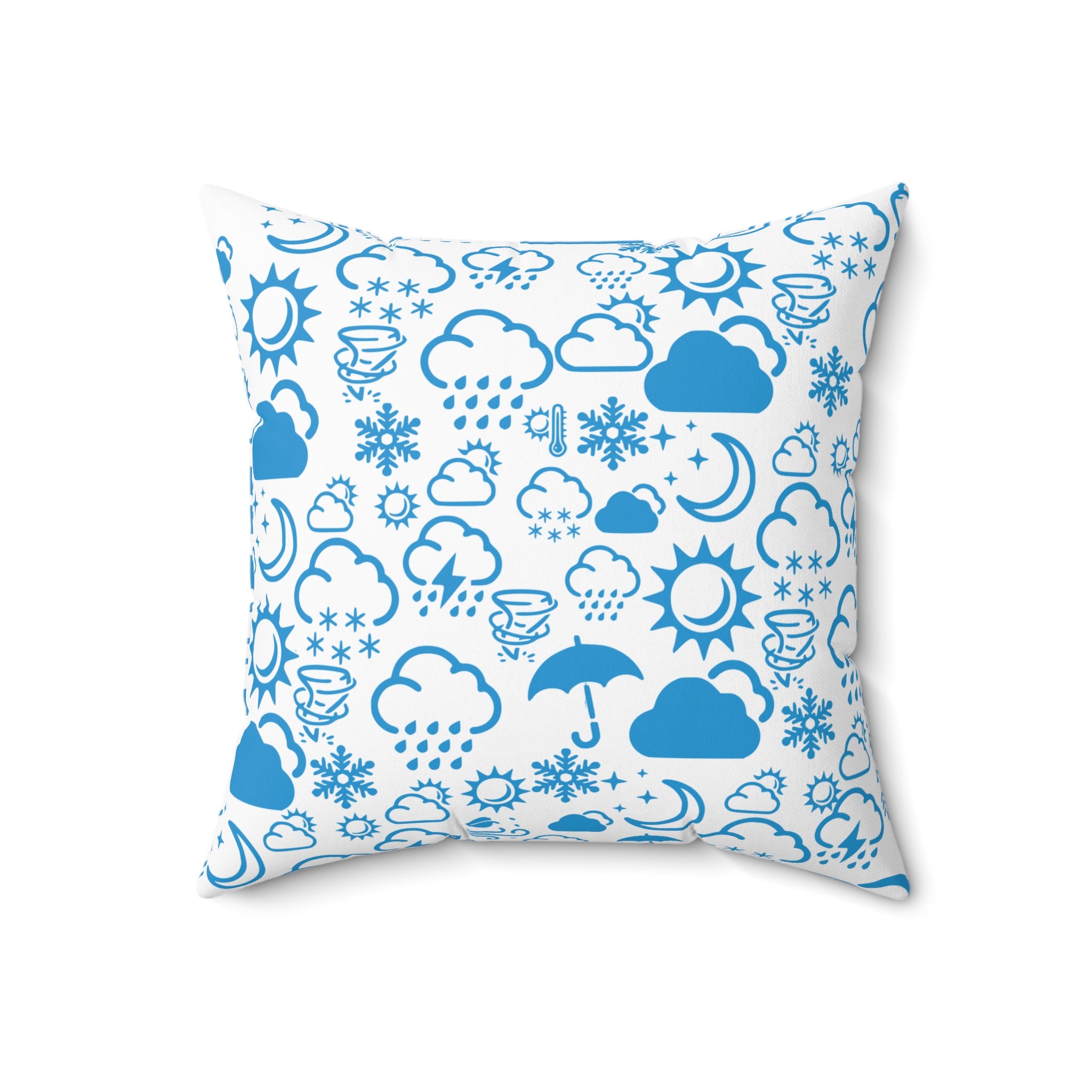 Wx Icon (White/Blue) Throw Pillow 