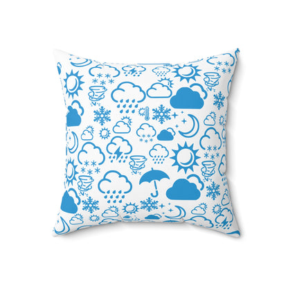 Wx Icon (White/Blue) Throw Pillow