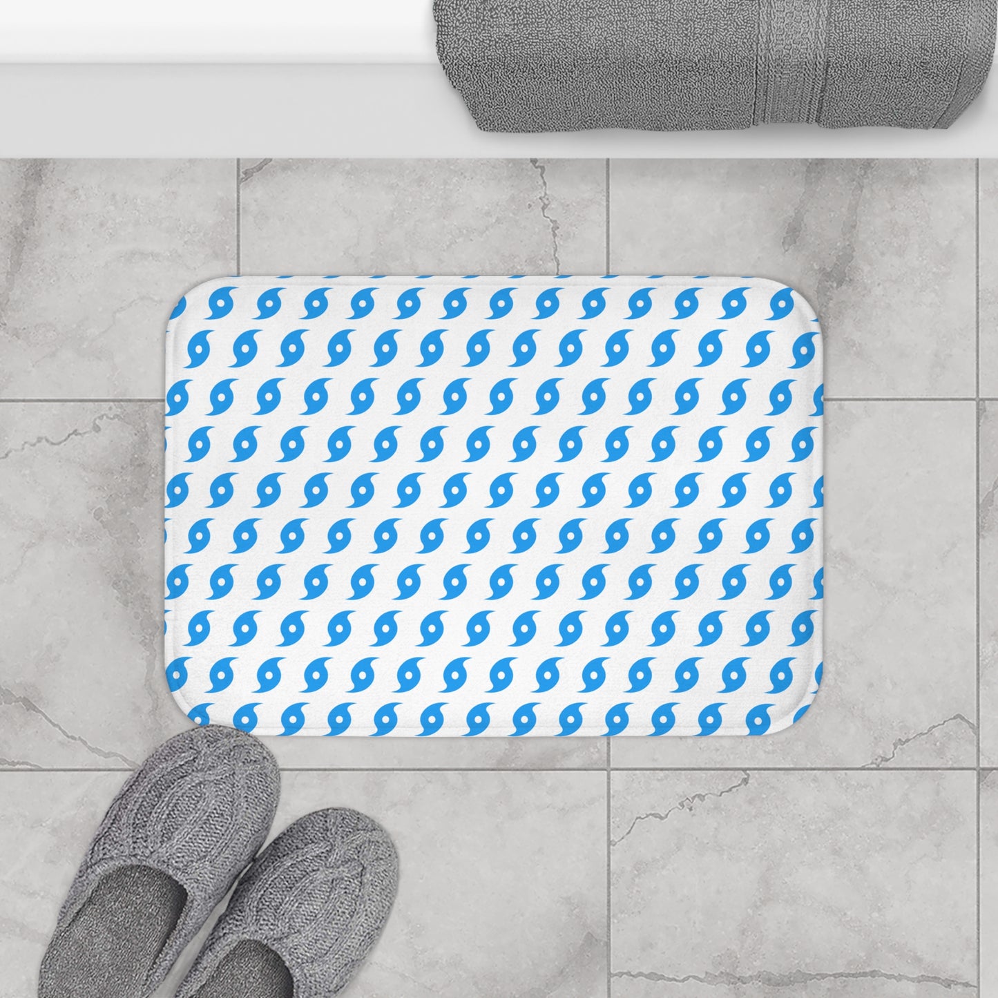 Hurricane Icon (Blue) Bath Mat