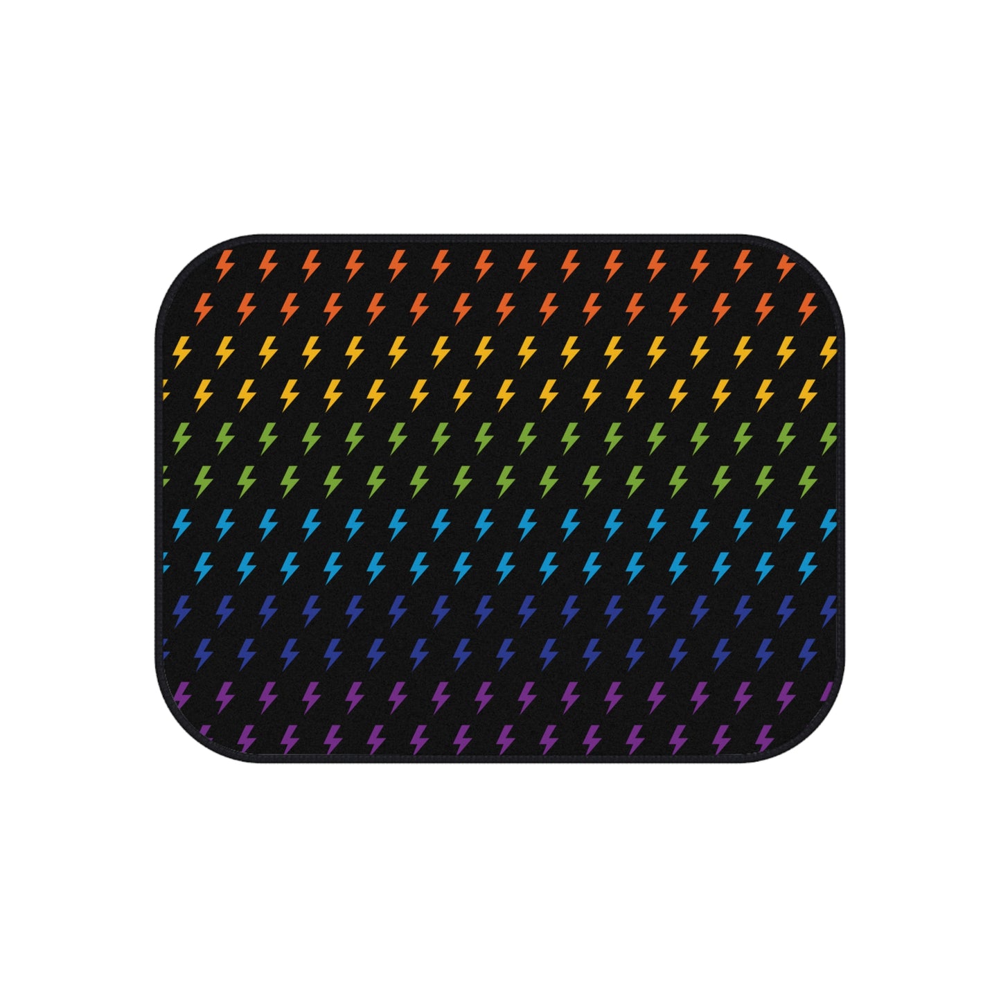 Lightning (Black/Rainbow) Car Mats (Set of 4)