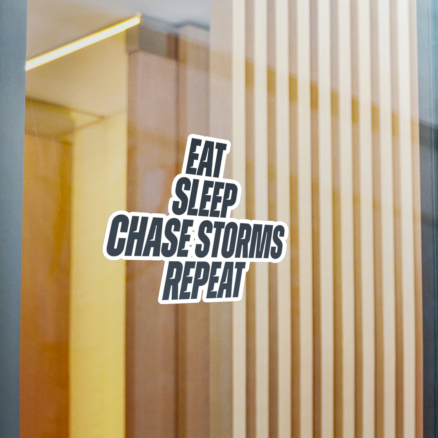 Eat, Sleep, Chase Storms, Repeat Vinyl Decal