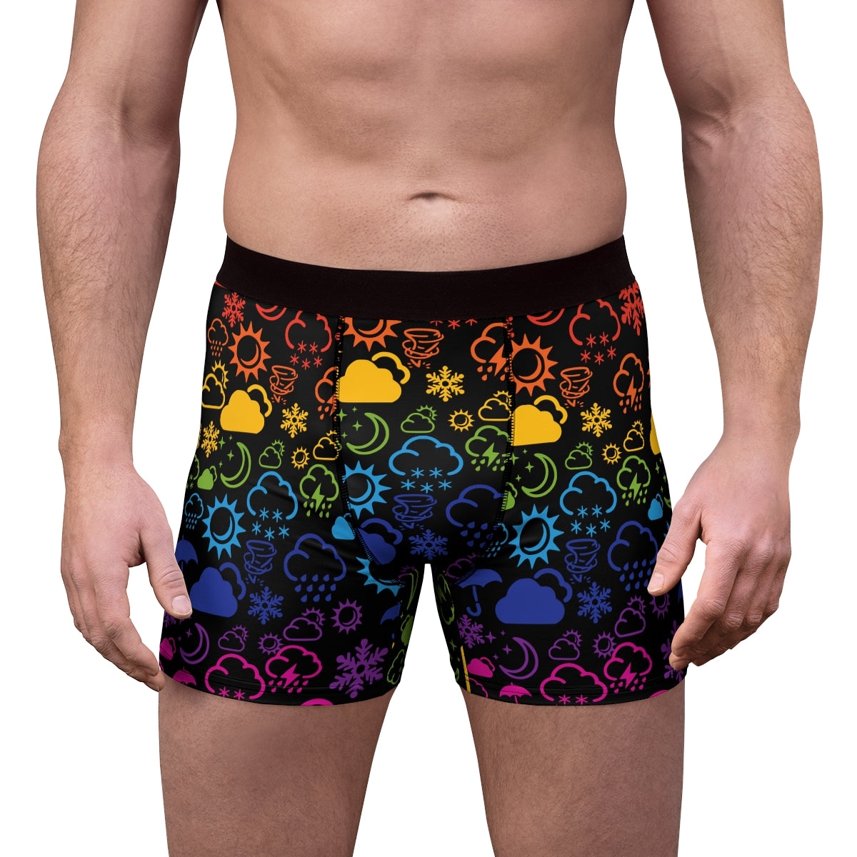 Wx Icon (Black/Rainbow) Boxer Briefs