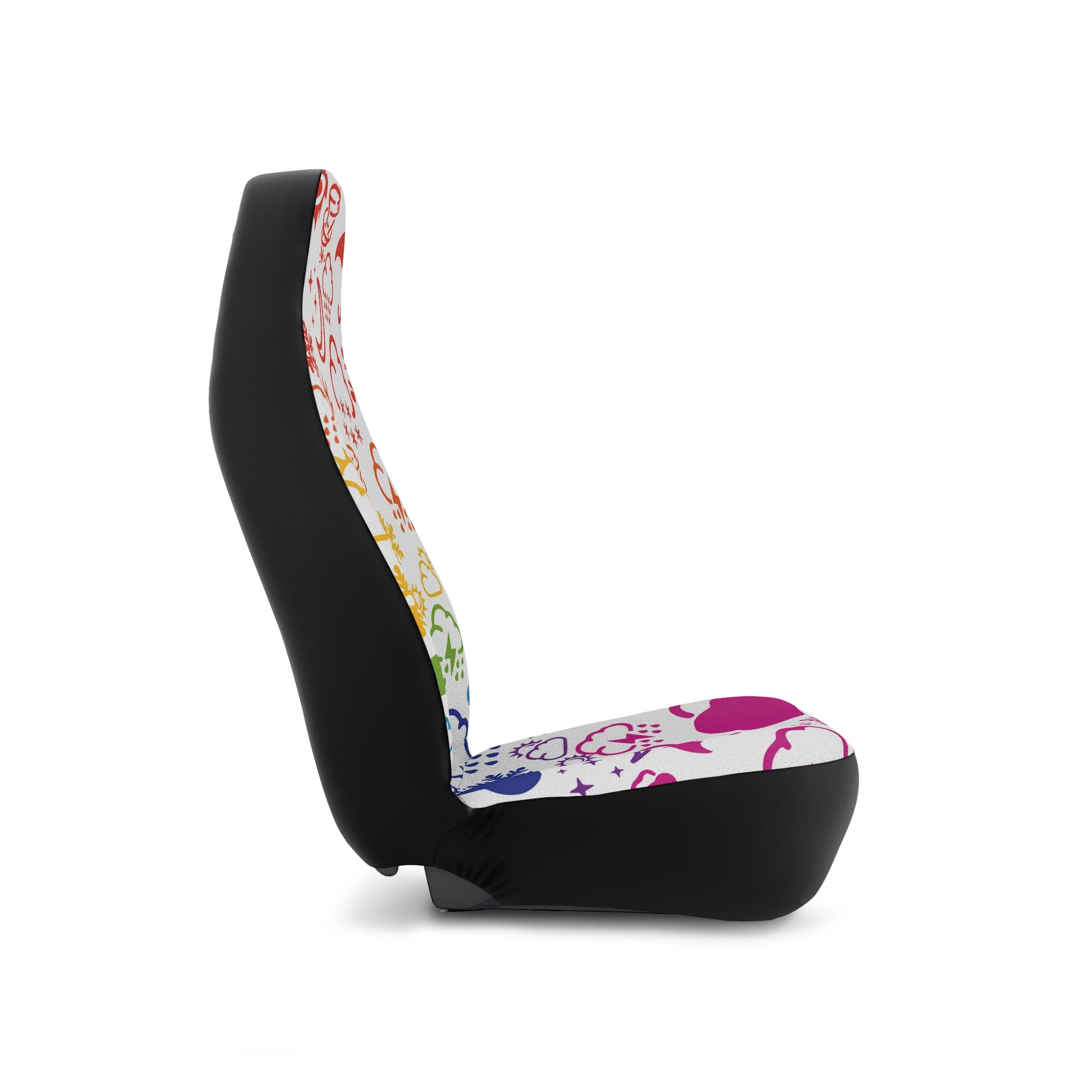 Wx Icon (Rainbow/White) Car Seat Covers 