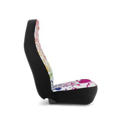 Wx Icon (Rainbow/White) Car Seat Covers