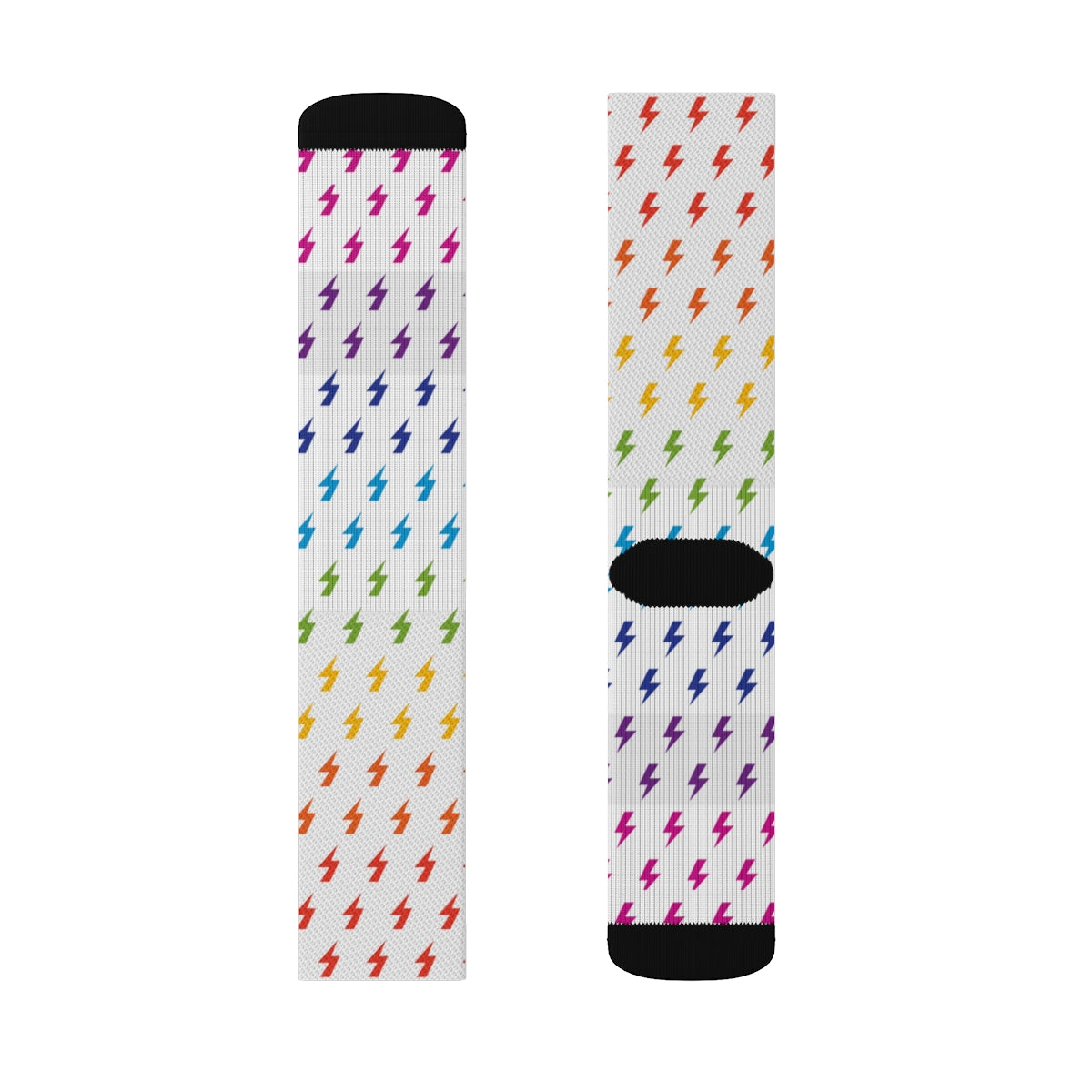 Lightning (White/Rainbow) Socks