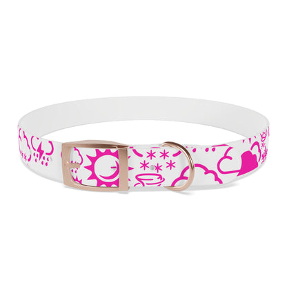 Wx Icon (White/Pink) Dog Collar