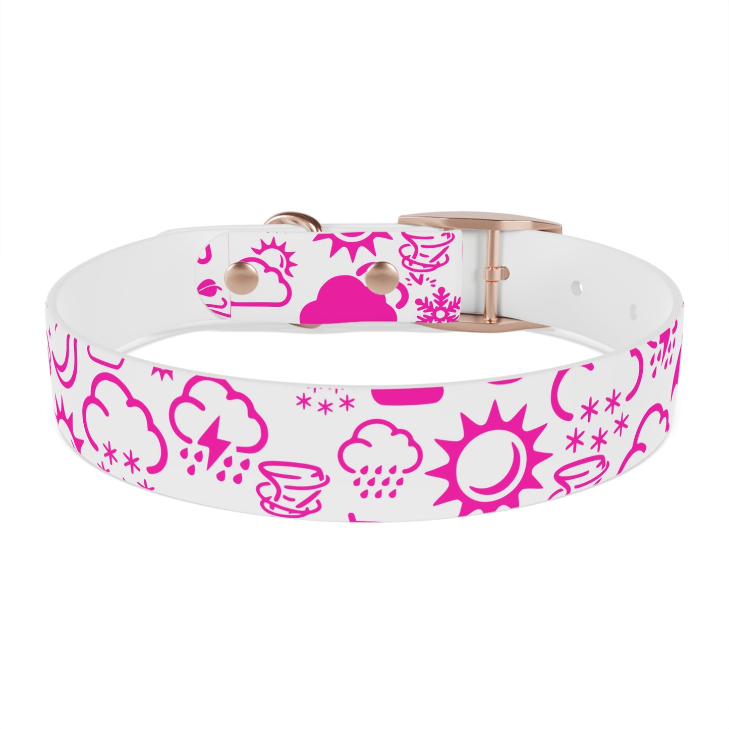 Wx Icon (White/Pink) Dog Collar