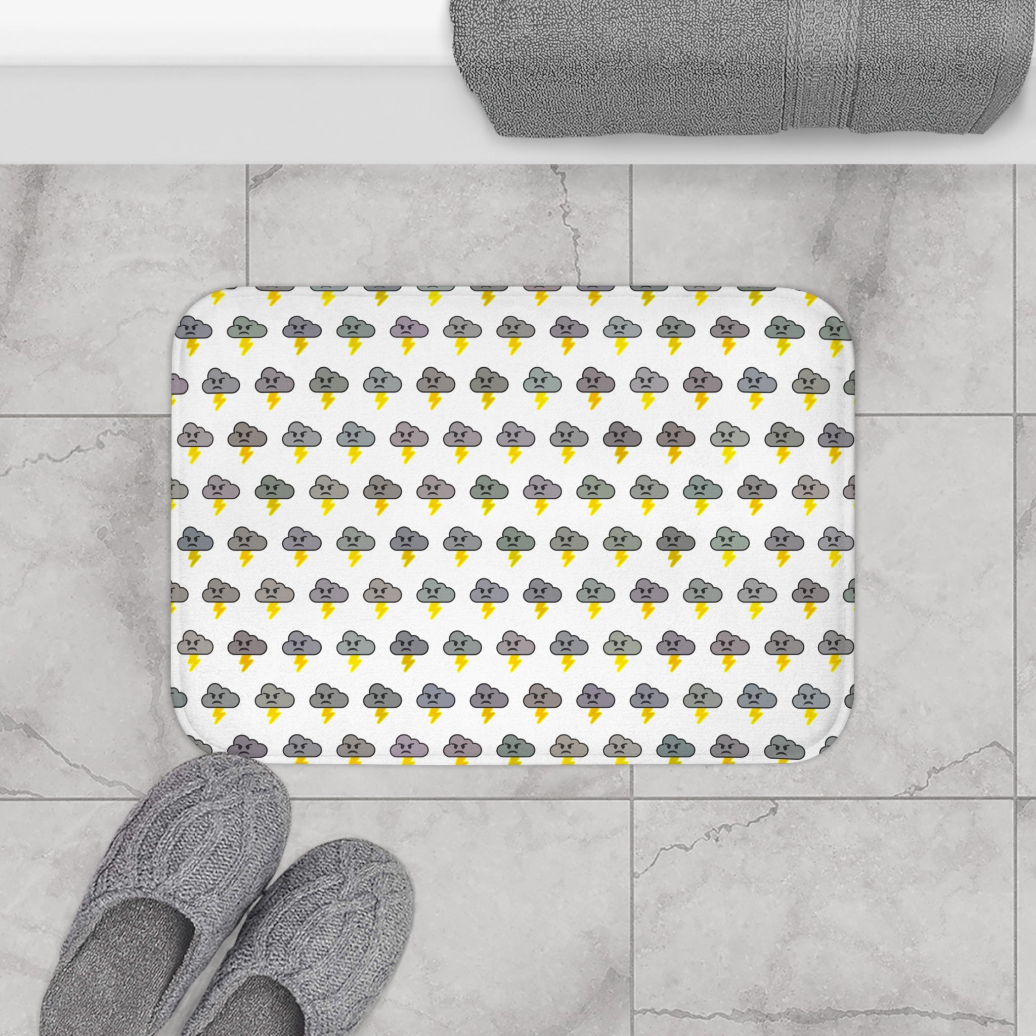 Lightning Emoji Bath Mat 