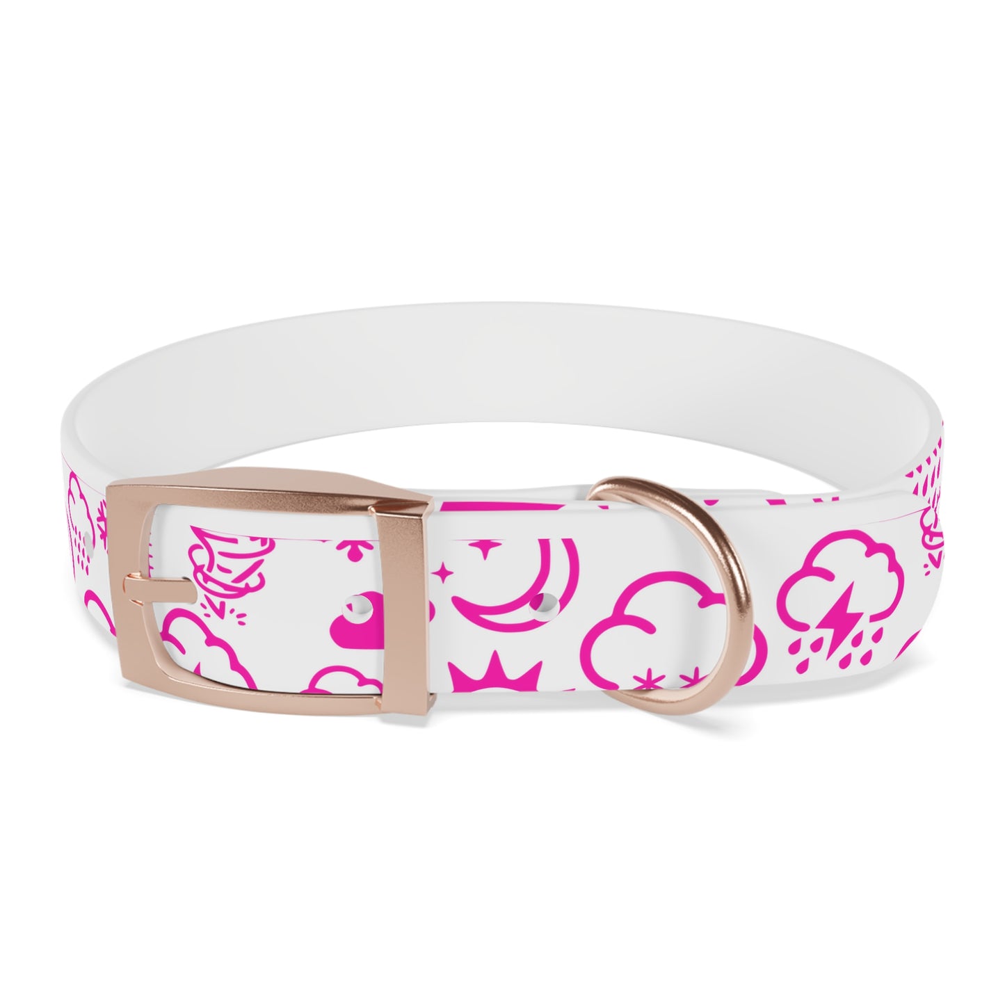 Wx Icon (White/Pink) Dog Collar