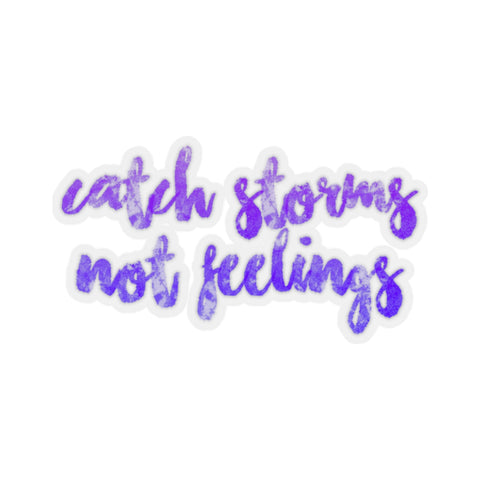 Catch Storms, Not Feelings Sticker