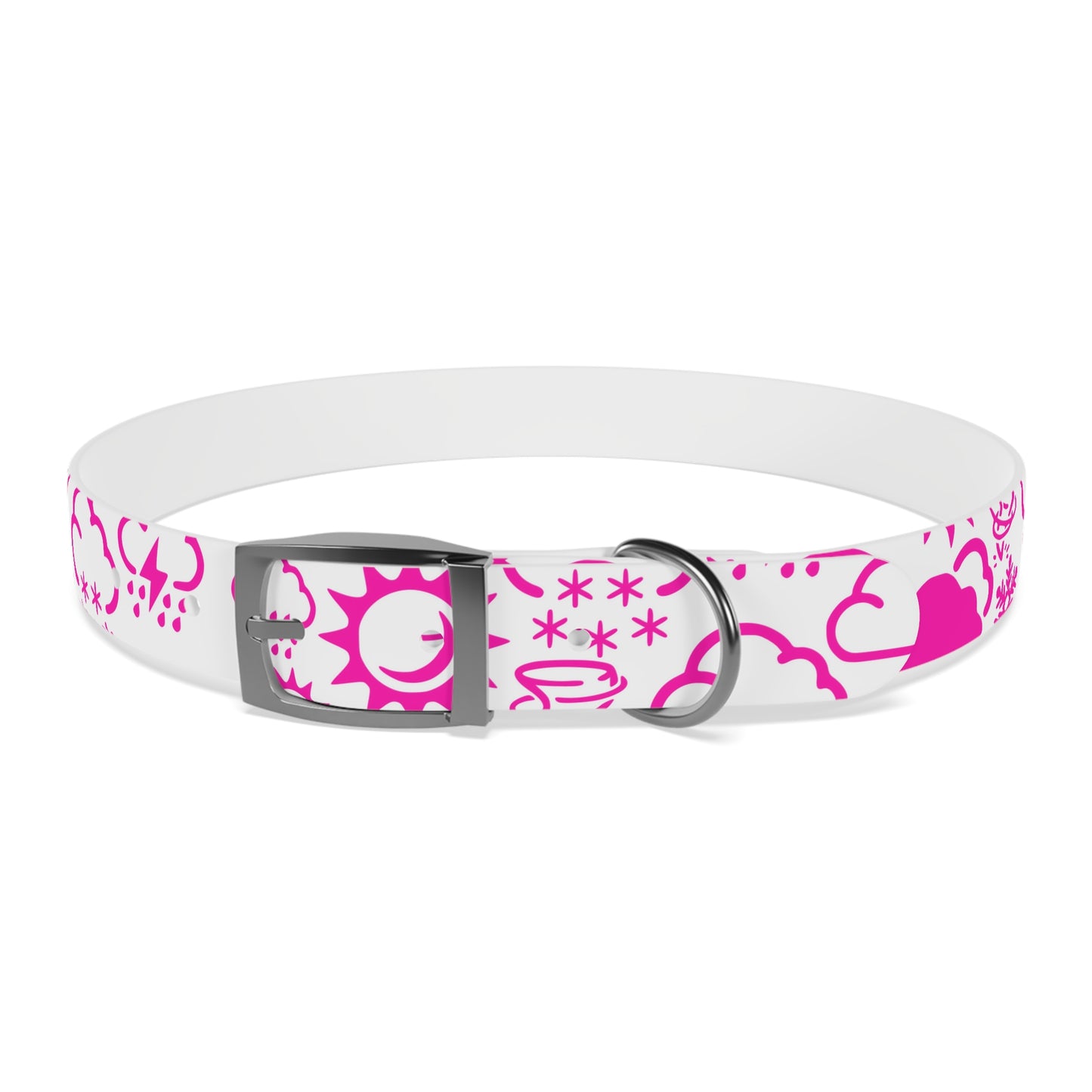 Wx Icon (White/Pink) Dog Collar