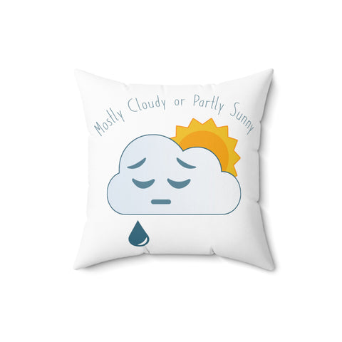 Mostly Cloudy Throw Pillow