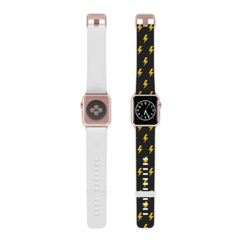 Lightning Icon (Black/Yellow) Watch Band for Apple Watch