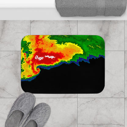 Radar Print (Black) Bath Mat