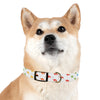 Lightning Icon (White/Rainbow) Dog Collar