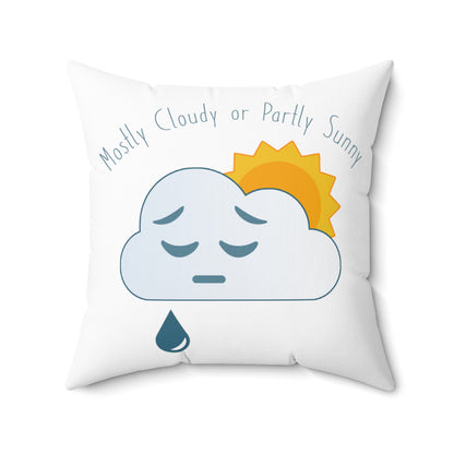 Mostly Cloudy Throw Pillow