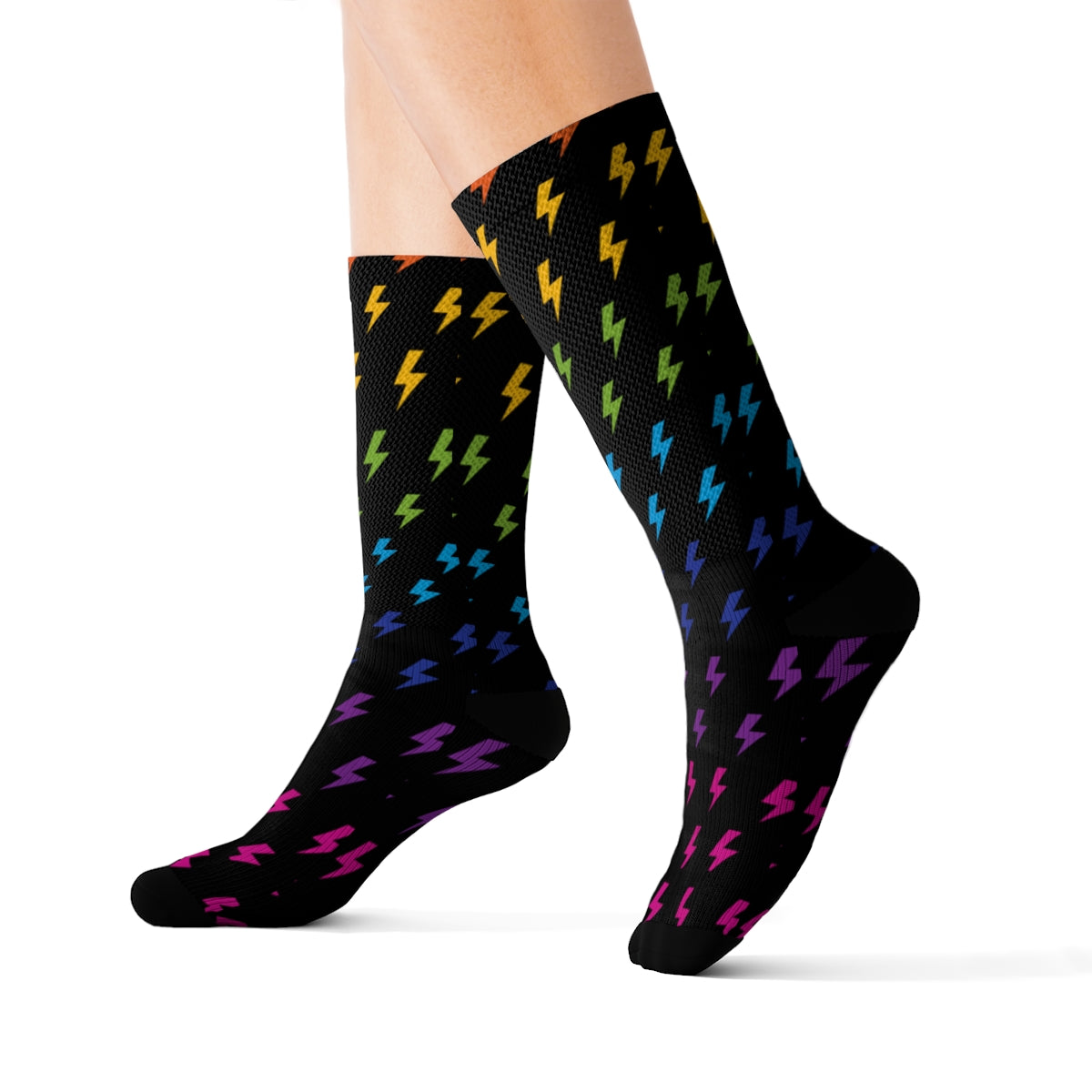 Lightning (noir/arc-en-ciel) Chaussettes