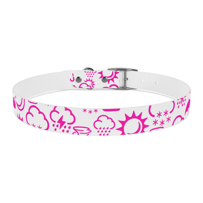 Wx Icon (White/Pink) Dog Collar