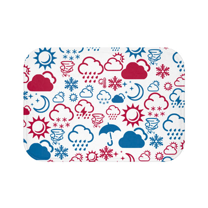 Wx Icon (Red/Blue) Bath Mat