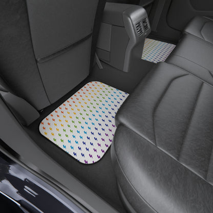 Lightning (White/Rainbow) Car Mats (Set of 4)