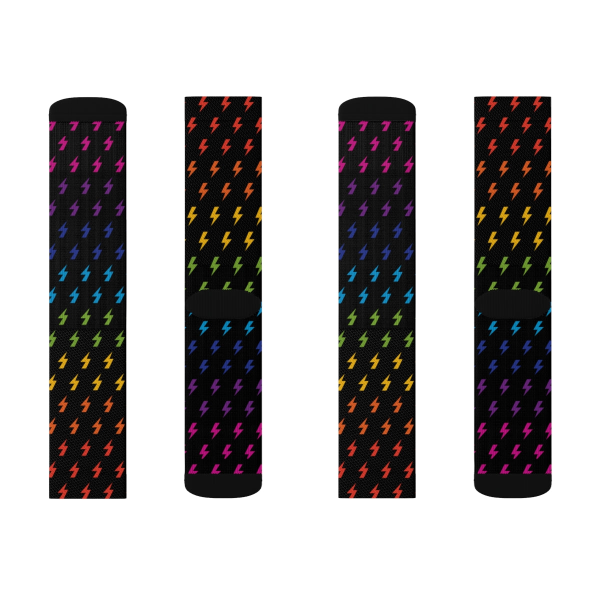 Lightning (Black/Rainbow) Socks