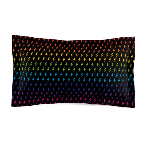 Lightning (Black/Rainbow) Microfiber Pillow Sham