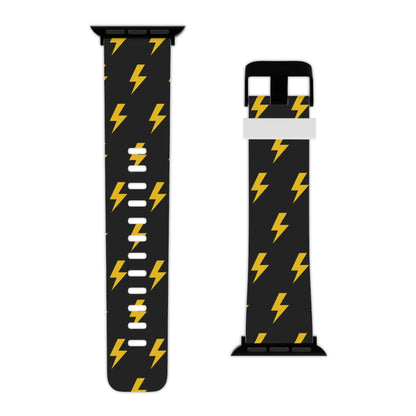 Lightning Icon (Black/Yellow) Watch Band for Apple Watch