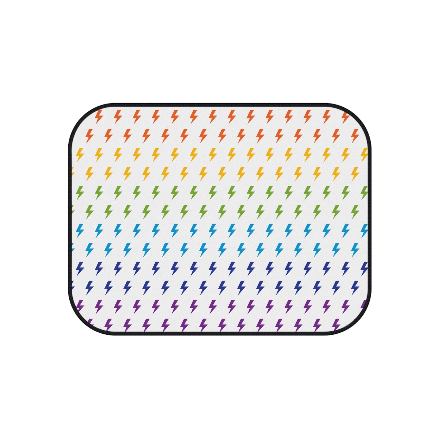 Lightning (White/Rainbow) Car Mats (Set of 4)