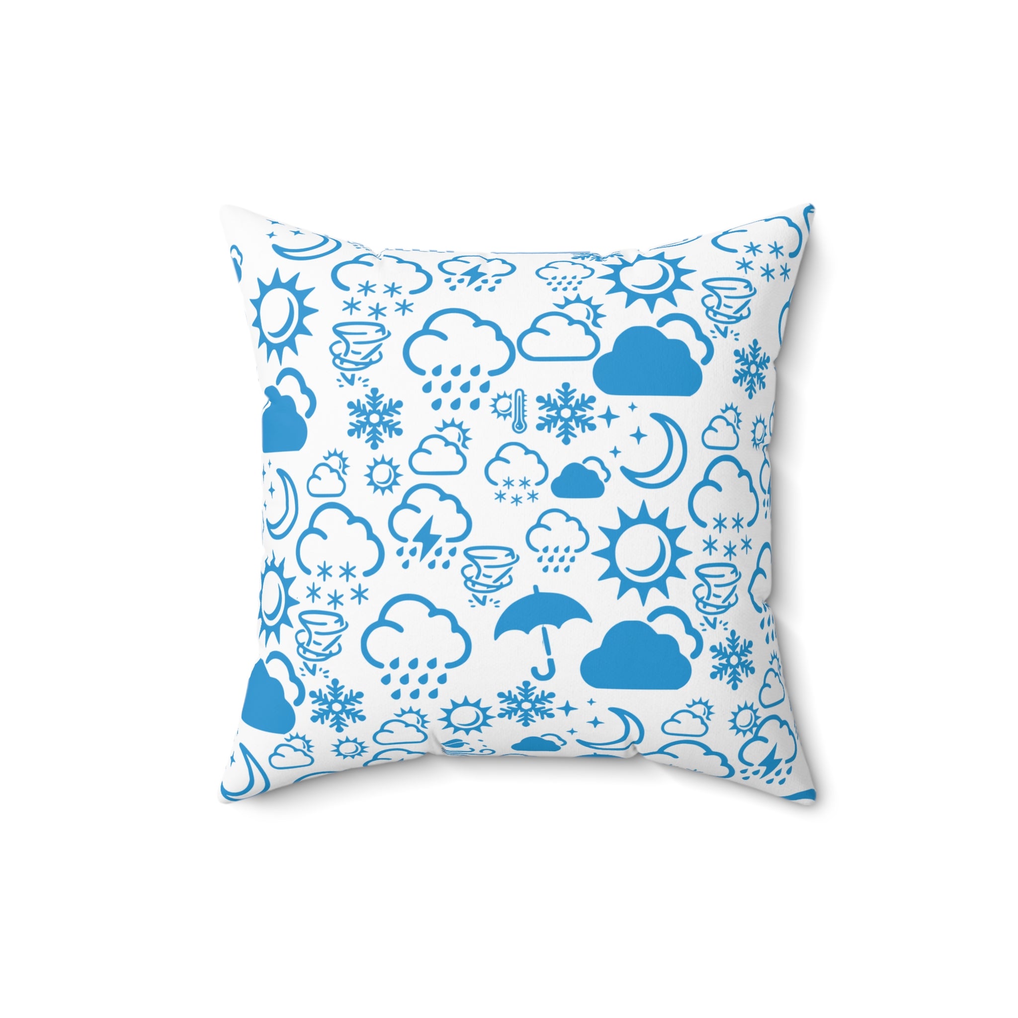 Wx Icon (White/Blue) Throw Pillow 