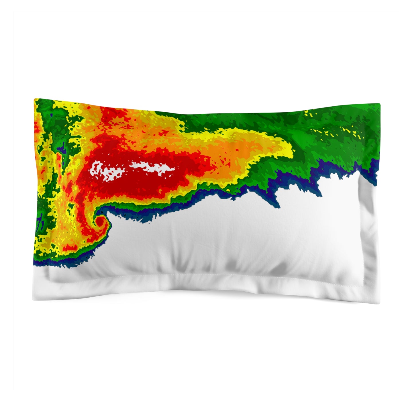 Radar Print (White) Microfiber Pillow Sham